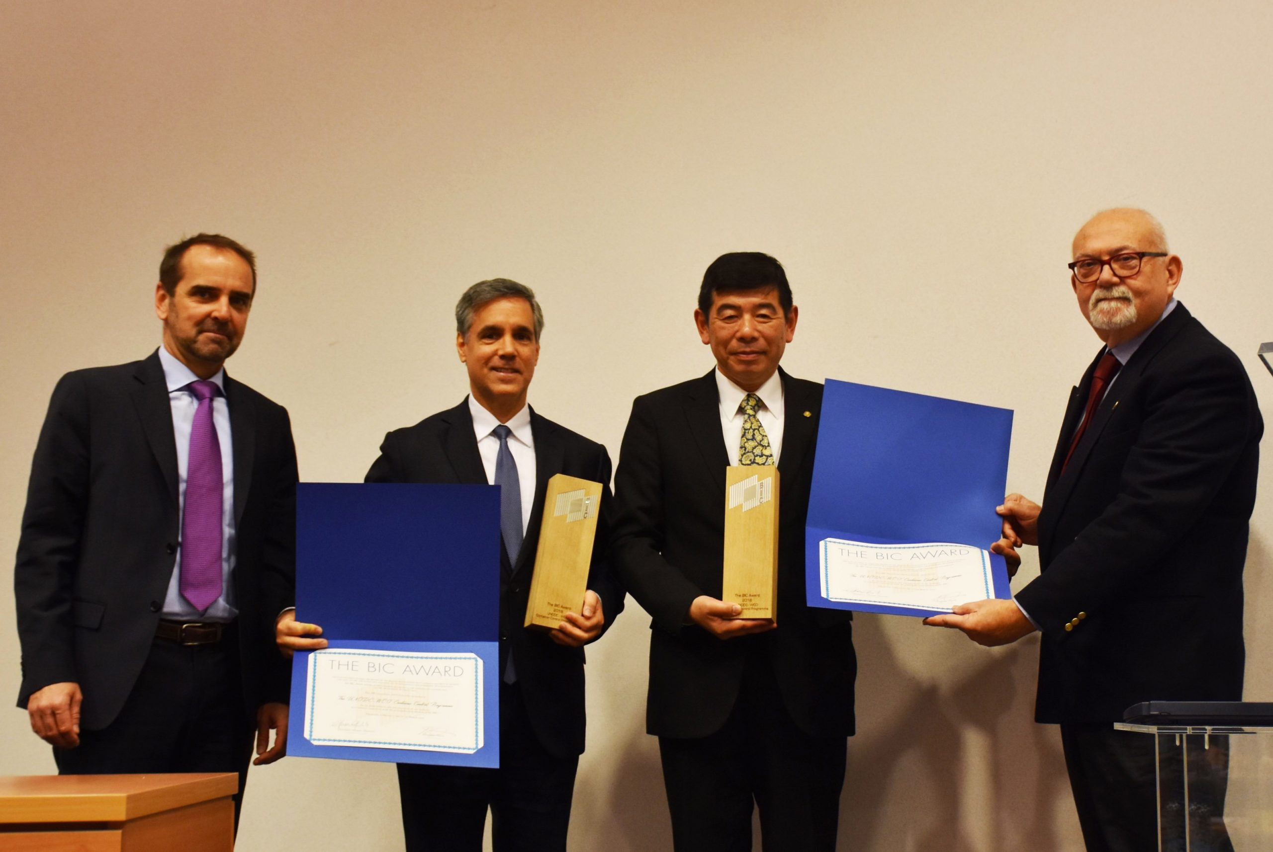 The Bureau International des Containers (BIC) is pleased to announce that the UNODC-WCO Container Control Programme (CCP) has won the 2018 BIC Award which was recently presented at the World Customs Organization headquarters in Brussels.