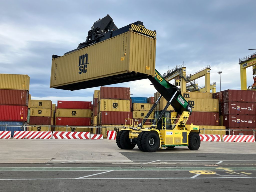 Hydrogen Fuel Cell Reachstacker at Port of Valencia A