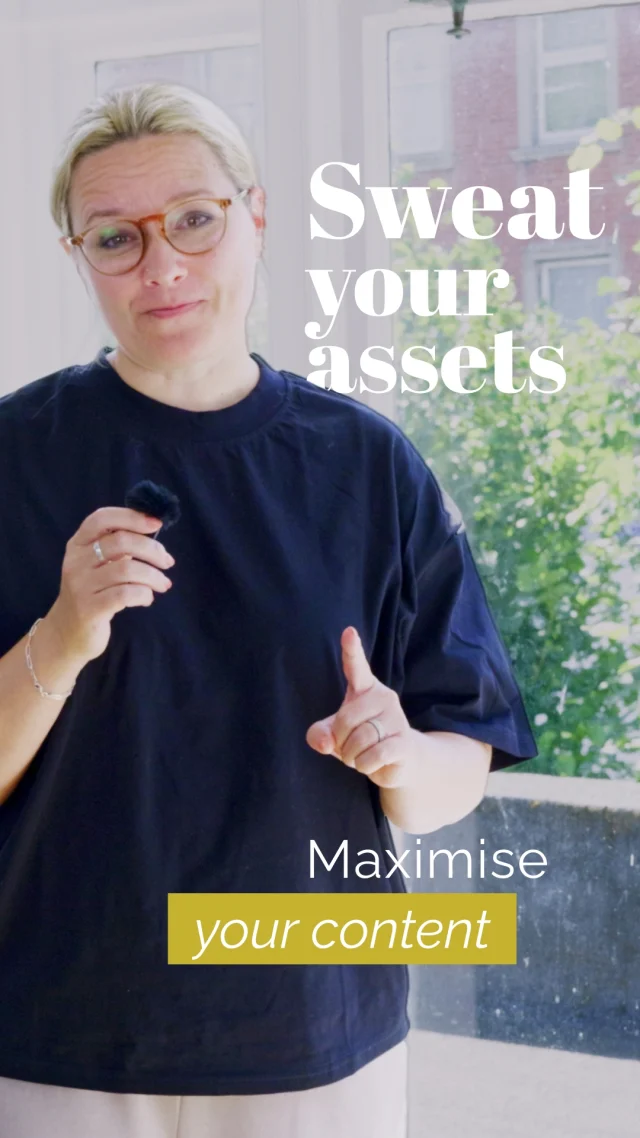 “Sweat your assets”

It’s one of Laura’s favourite marketing catchphrases...and for good reason.

If you’re investing time and budget into creating content, why let it stop at just one post?

There’s often far more value to be found in what you’ve already created.

It’s about thinking beyond the original format and finding new ways to make that content work harder for your business.

See how Laura suggests you can sweat your assets and get more from your content.

#ContentStrategy #MarketingStrategy #SEO